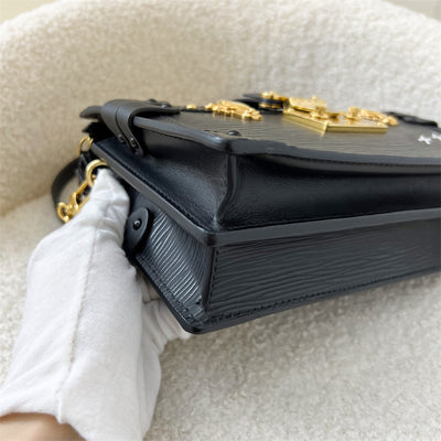 LV Trunk Clutch in Black Epi Leather with Strap GHW