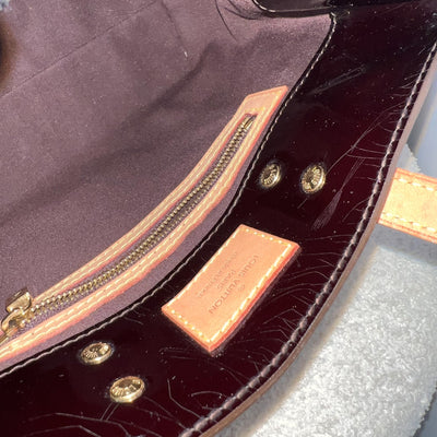 LV Reade PM Tote in Amarante Vernis Patent Leather and GHW