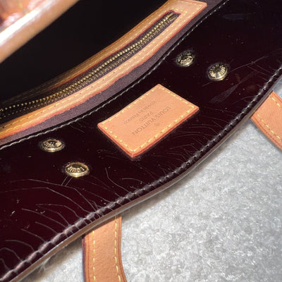 LV Reade PM Tote in Amarante Vernis Patent Leather and GHW