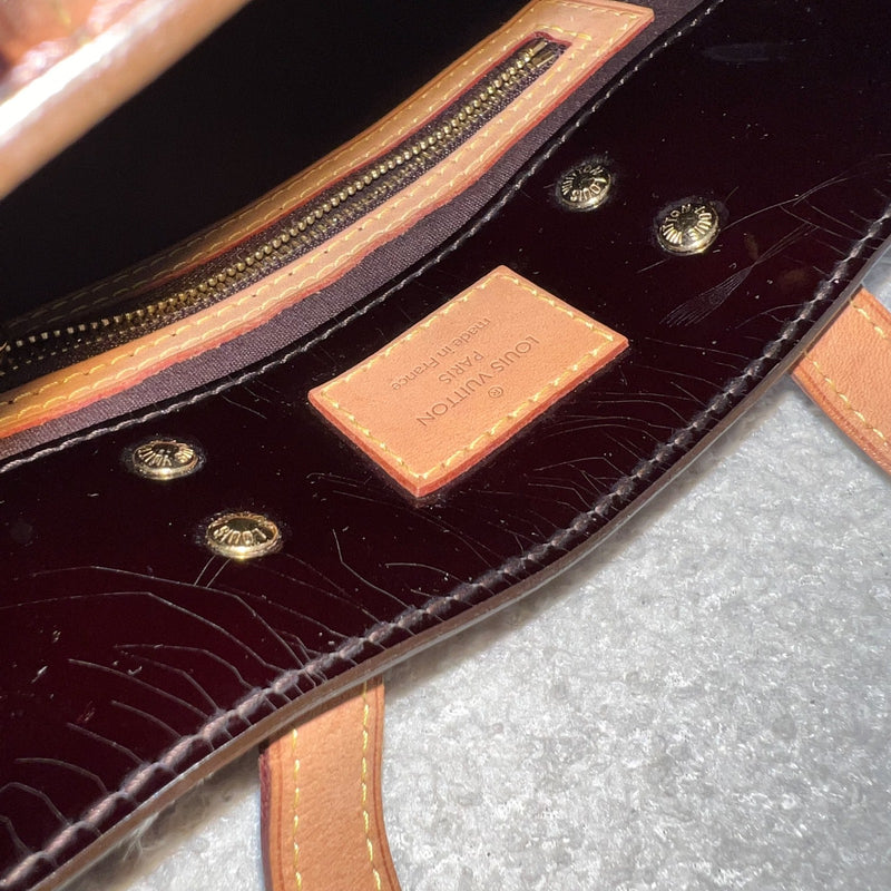 LV Reade PM Tote in Amarante Vernis Patent Leather and GHW