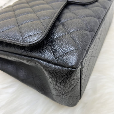 Chanel Maxi Classic Flap DF in Black Caviar and SHW