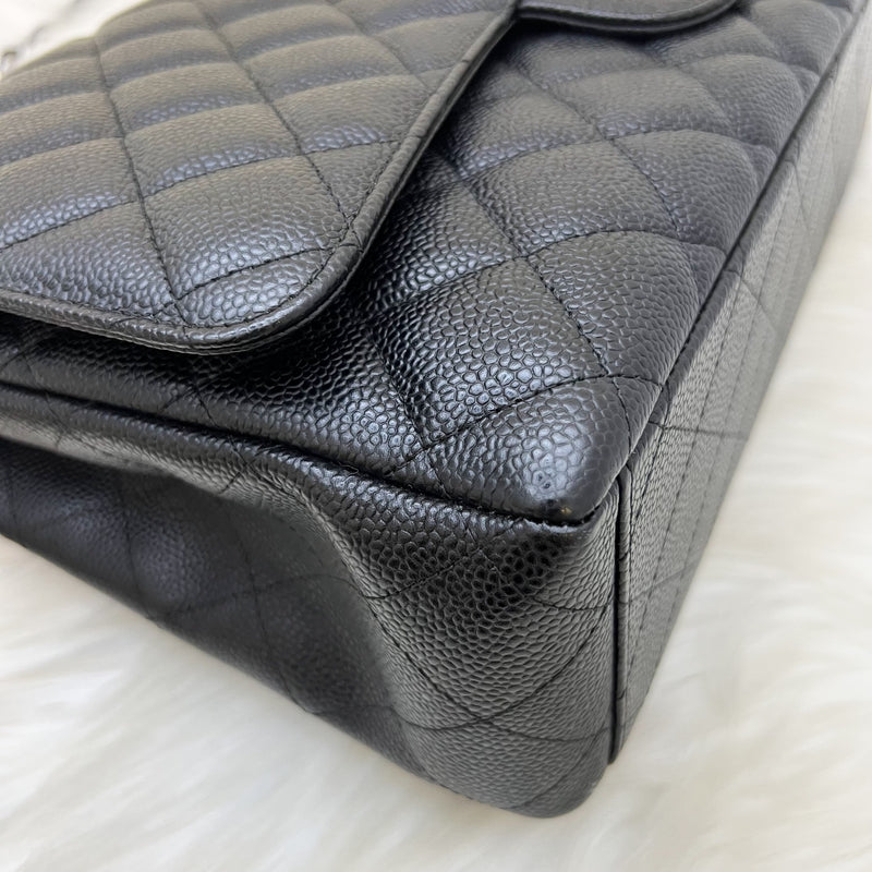 Chanel Maxi Classic Flap DF in Black Caviar and SHW