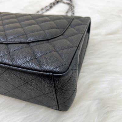 Chanel Maxi Classic Flap DF in Black Caviar and SHW