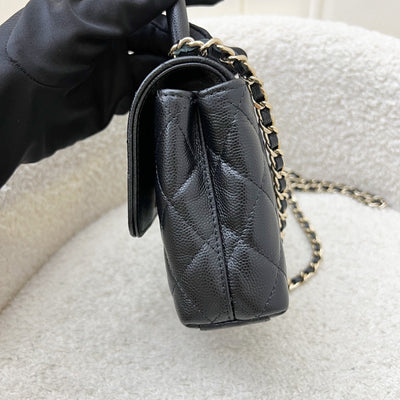 Chanel Micro Coco Handle Flap Bag in Black Caviar and LGHW (AP4244)