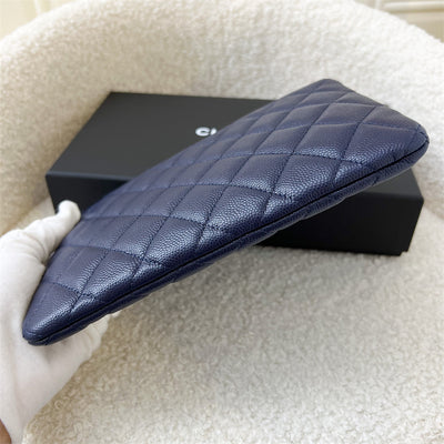 Chanel Small O Case in Navy Caviar LGHW