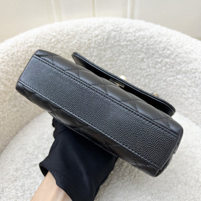 Chanel Micro Coco Handle Flap Bag in Black Caviar and LGHW (AP4244)