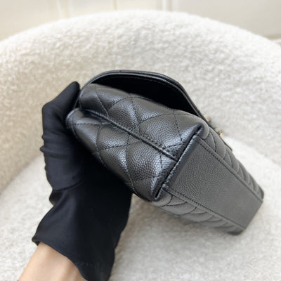 Chanel Micro Coco Handle Flap Bag in Black Caviar and LGHW (AP4244)