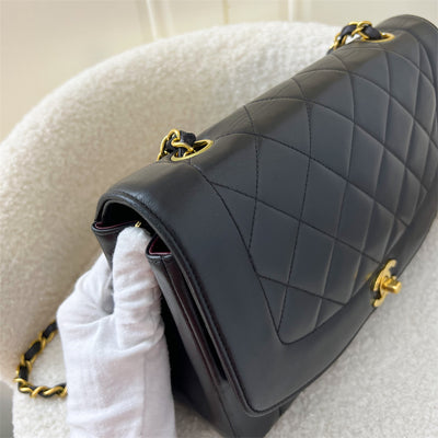 Chanel Vintage Medium Diana Flap in Black Lambskin and 24K GHW