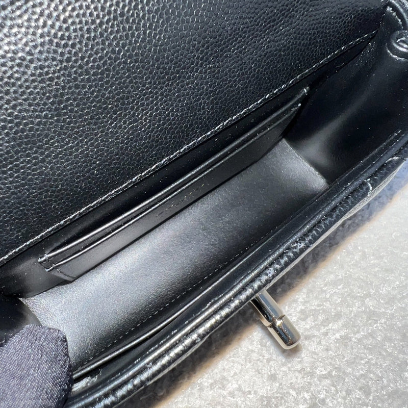 Chanel Micro Coco Handle Flap Bag in Black Caviar and LGHW (AP4244)