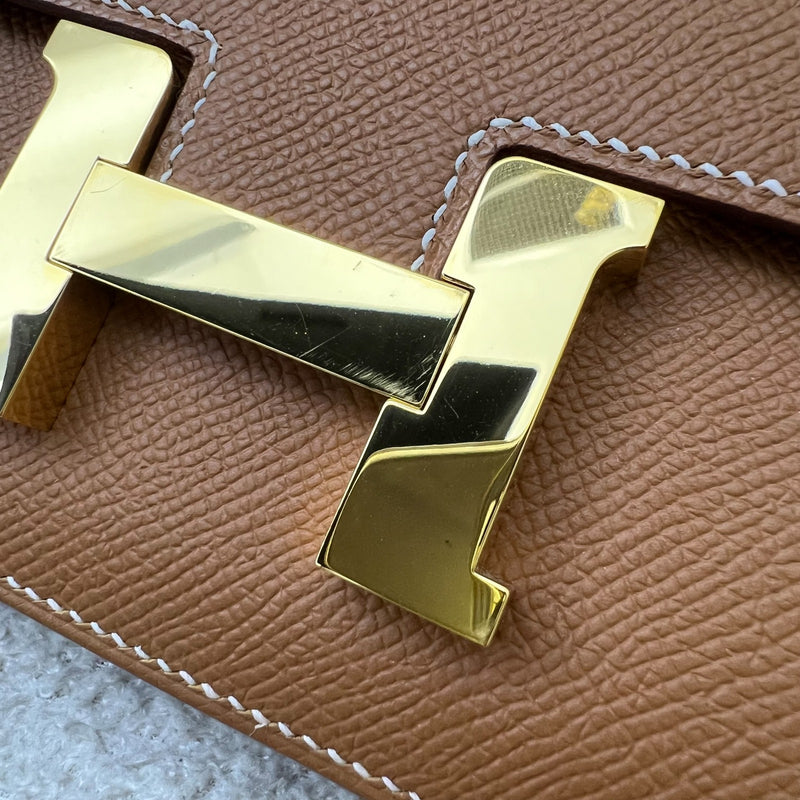 [Like New - Local Set - Apr 2025] Hermes Constance Elan Bag in Gold Epsom Leather and GHW