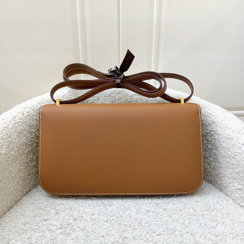 [Like New - Local Set - Apr 2025] Hermes Constance Elan Bag in Gold Epsom Leather and GHW