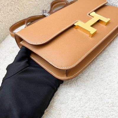 [Like New - Local Set - Apr 2025] Hermes Constance Elan Bag in Gold Epsom Leather and GHW