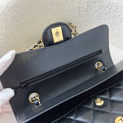 Chanel Small Classic Flap CF in Black Caviar GHW