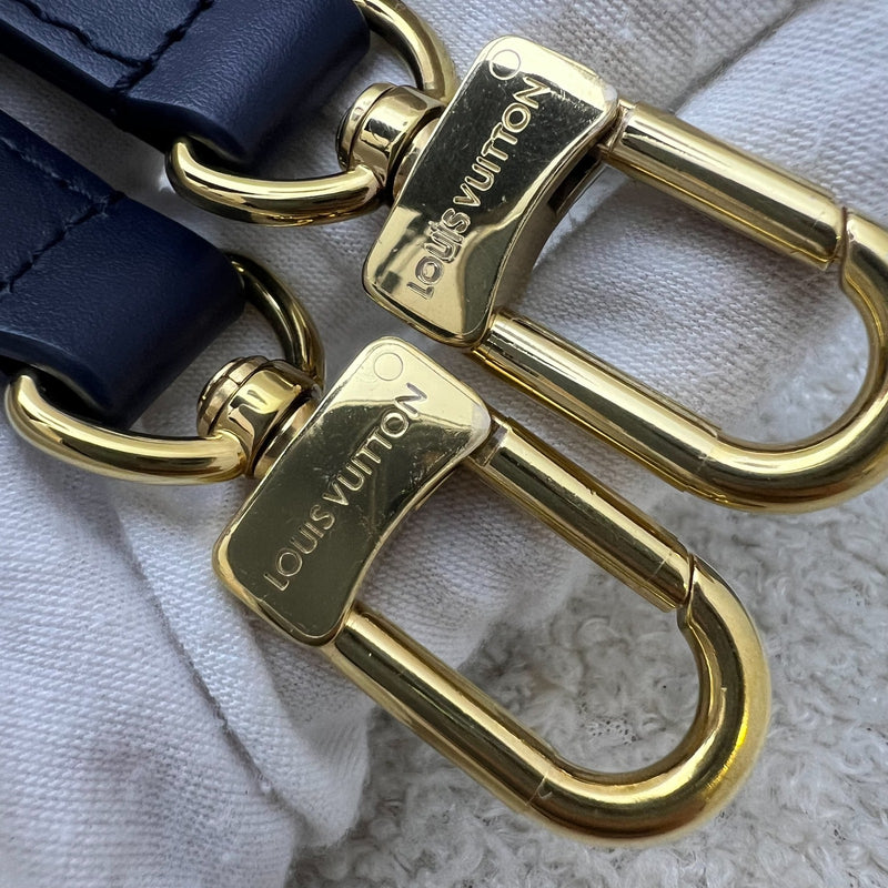LV Limited Edition Speedy 20 Bag in Blue Monoglam Coated Canvas and GHW