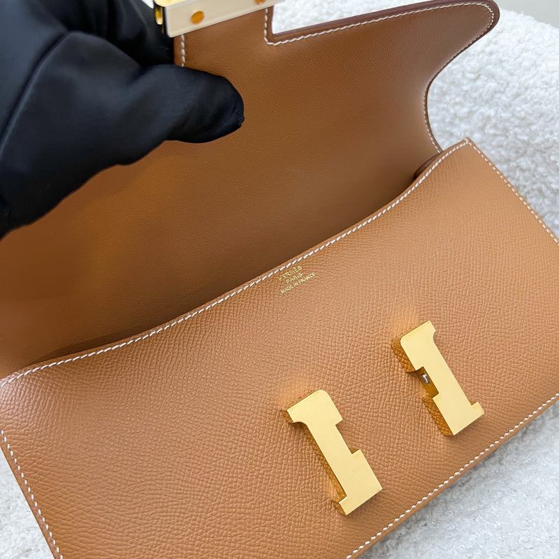 [Like New - Local Set - Apr 2025] Hermes Constance Elan Bag in Gold Epsom Leather and GHW