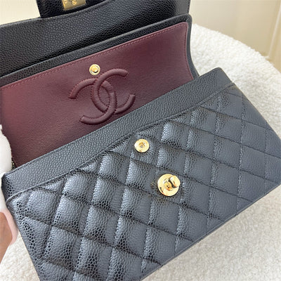 Chanel Small Classic Flap CF in Black Caviar GHW