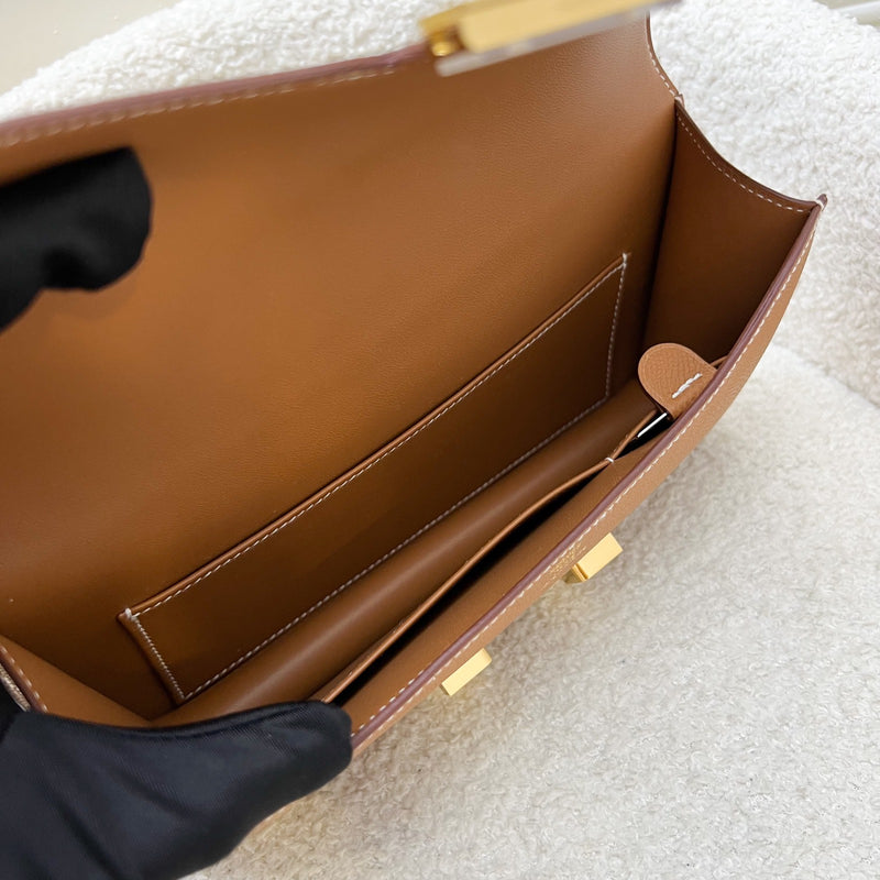 [Like New - Local Set - Apr 2025] Hermes Constance Elan Bag in Gold Epsom Leather and GHW