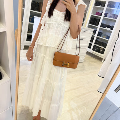 [Like New - Local Set - Apr 2025] Hermes Constance Elan Bag in Gold Epsom Leather and GHW