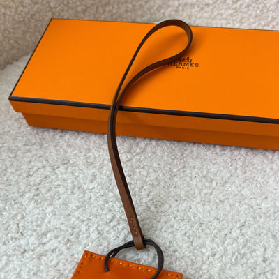 Hermes Paper Bag Charm in Orange Leather