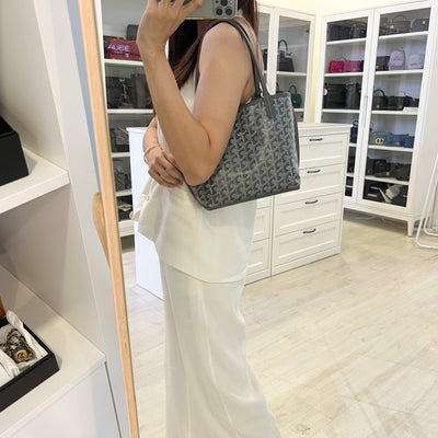 Goyard Mini Anjou in Grey Goyardine Canvas and Leather