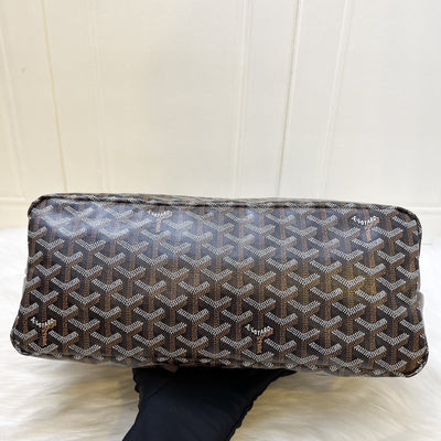 [Local Set - July 2025] Goyard Boheme PM Hobo Bag in in Black Signature Goyardine Canvas and Brown Trim