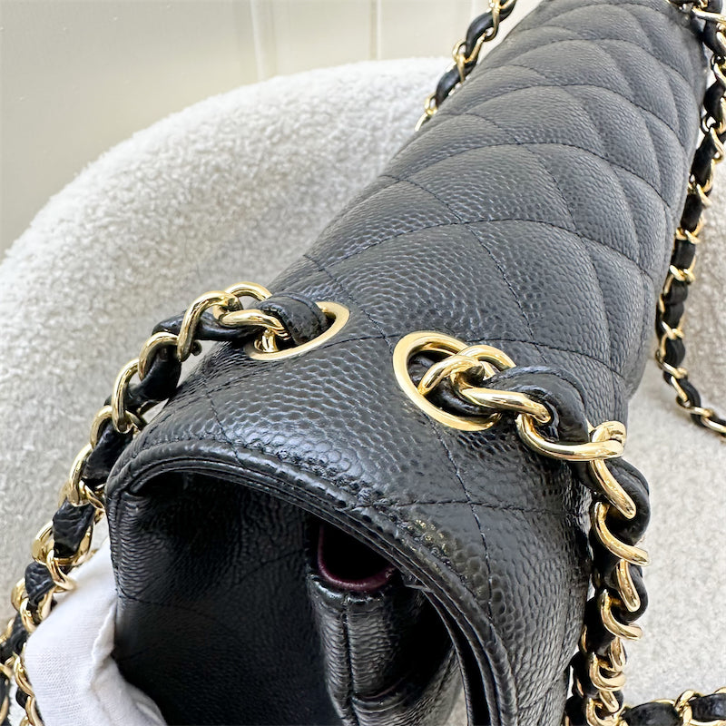 Chanel Jumbo Classic Flap DF in Black Caviar and GHW