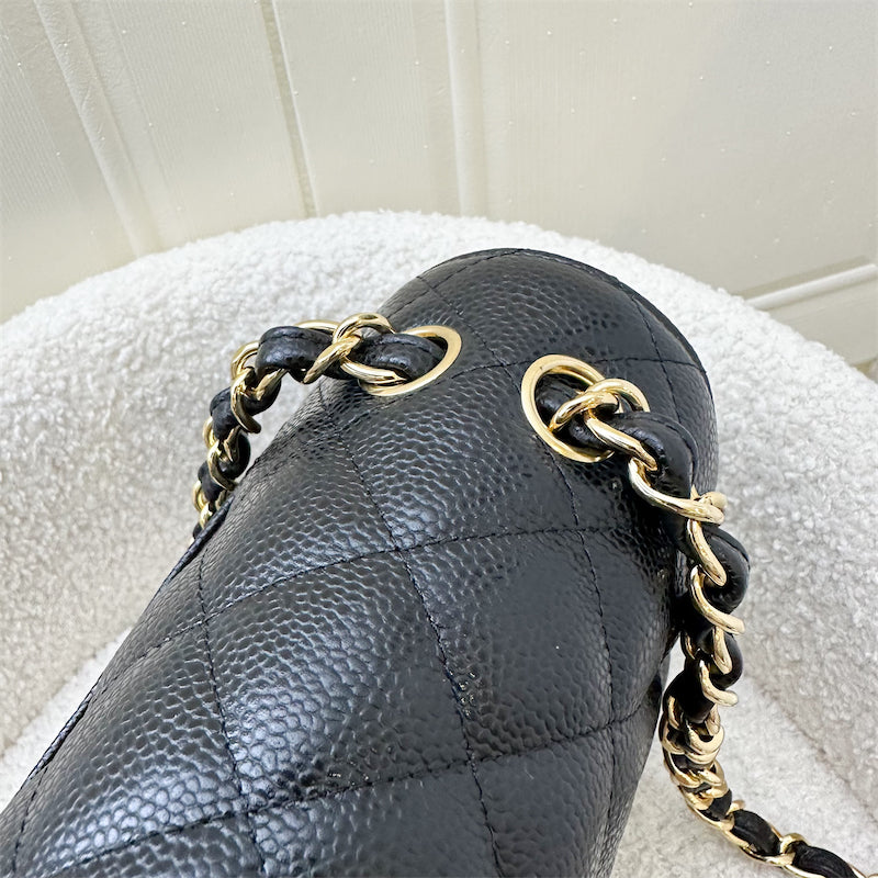 Chanel Jumbo Classic Flap DF in Black Caviar and GHW