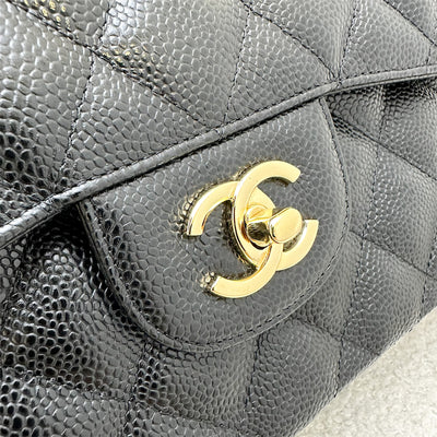 Chanel Jumbo Classic Flap DF in Black Caviar and GHW