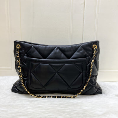 [Brand New - Oct 2025] Chanel 25K Shoulder Shopping Bag in Black Lambskin and AGHW