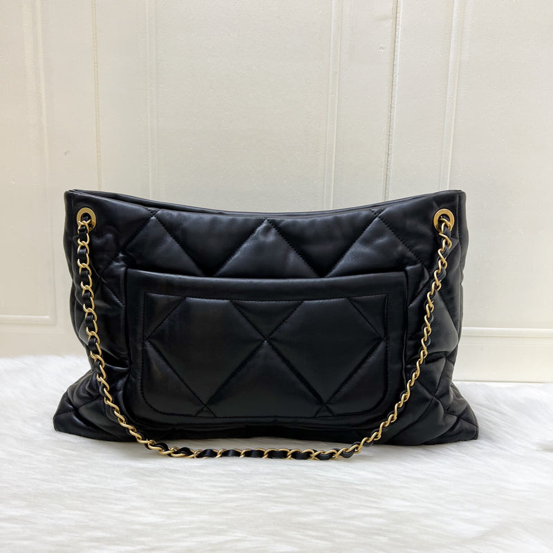 [Brand New - Oct 2025] Chanel 25K Shoulder Shopping Bag in Black Lambskin and AGHW