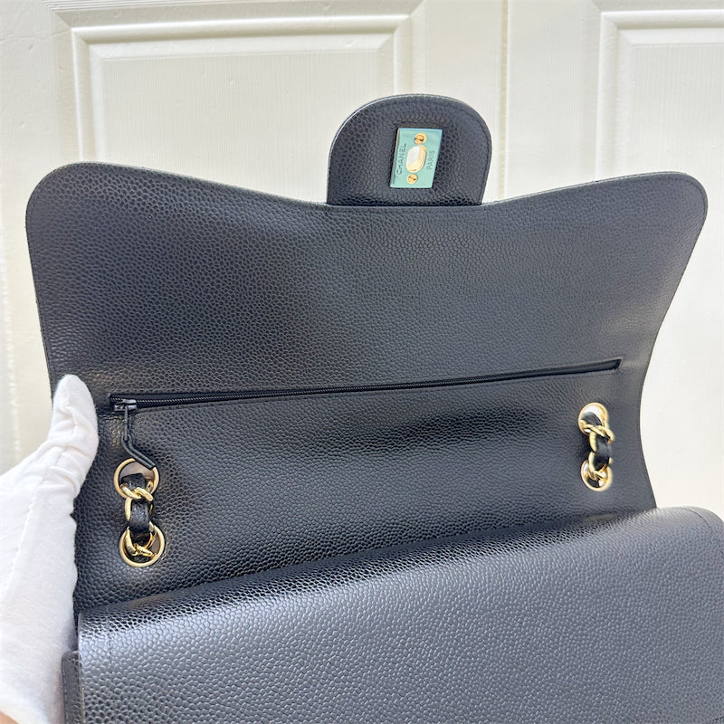 Chanel Jumbo Classic Flap DF in Black Caviar and GHW