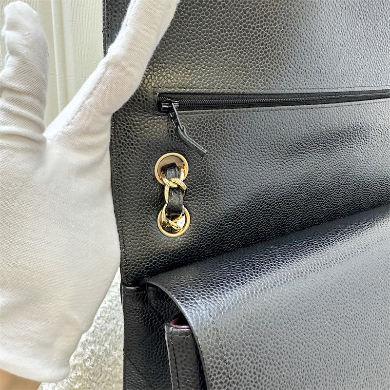 Chanel Jumbo Classic Flap DF in Black Caviar and GHW