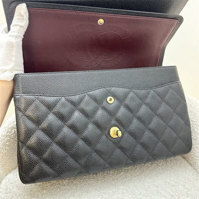 Chanel Jumbo Classic Flap DF in Black Caviar and GHW