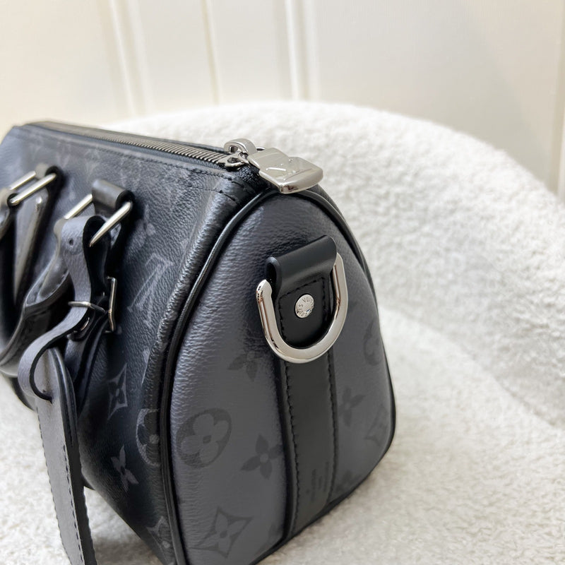LV Keepall Bandoulière 25 Reverse Monogram Eclipse and BHW (Model: M46271)