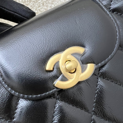 [Brand New - Nov 2024] Chanel Mini / Small Kelly Bag in 25C Black Shiny Distressed Calfskin and AGHW (Model: AS4416)