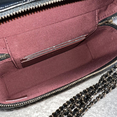 [Brand New - Sep 2025] Chanel 25B Vanity / Clutch with Chain (LP Style Bag) in Black Caviar and LGHW (Model: AP4385)