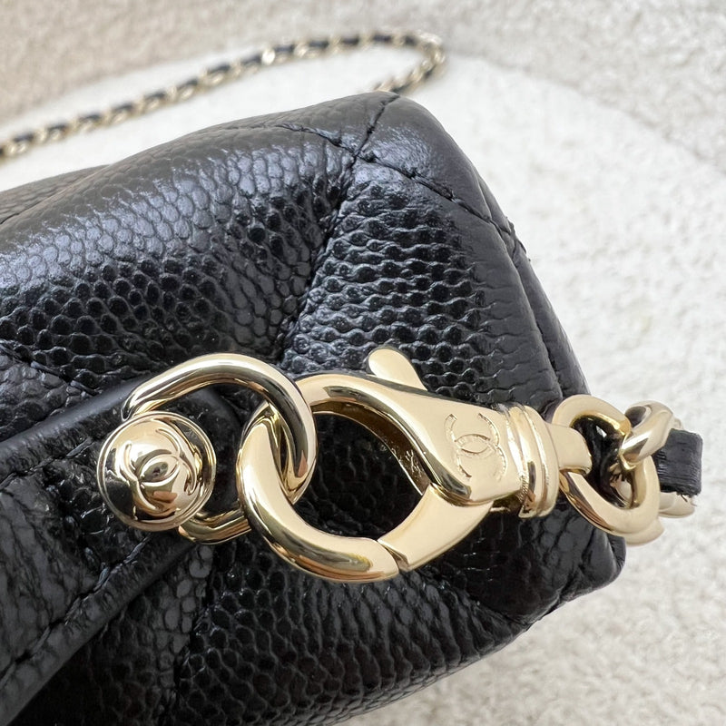 [Brand New - Sep 2025] Chanel 25B Vanity / Clutch with Chain (LP Style Bag) in Black Caviar and LGHW (Model: AP4385)