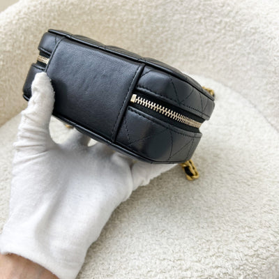 Chanel 22A Afternoon Tea Vanity / Clutch with Chain in Black Lambskin and AGHW