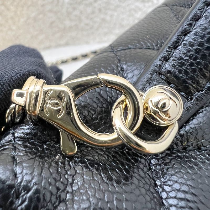 [Brand New - Sep 2025] Chanel 25B Vanity / Clutch with Chain (LP Style Bag) in Black Caviar and LGHW (Model: AP4385)