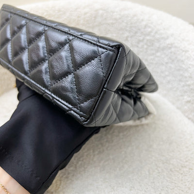 [Brand New - Nov 2024] Chanel Mini / Small Kelly Bag in 25C Black Shiny Distressed Calfskin and AGHW (Model: AS4416)