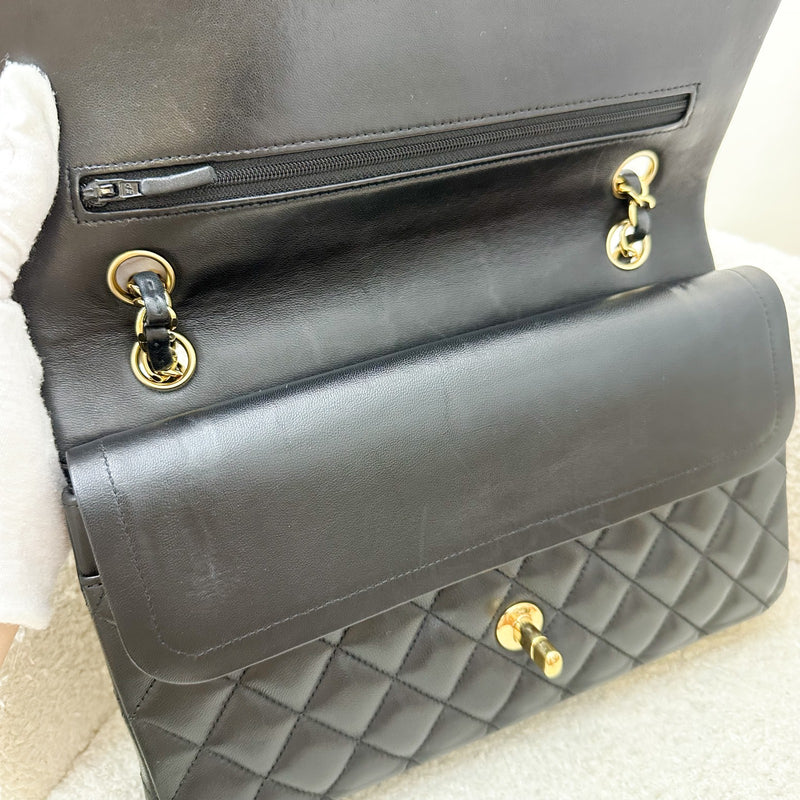 Chanel Medium Classic Flap CF in Black Lambskin and GHW