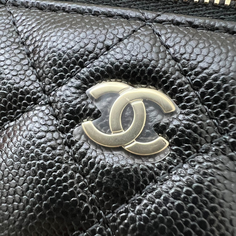 [Brand New - Sep 2025] Chanel 25B Vanity / Clutch with Chain (LP Style Bag) in Black Caviar and LGHW (Model: AP4385)