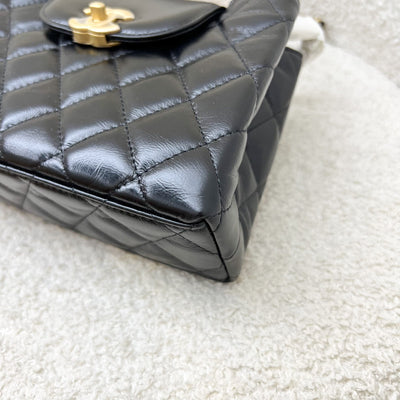 [Brand New - Nov 2024] Chanel Mini / Small Kelly Bag in 25C Black Shiny Distressed Calfskin and AGHW (Model: AS4416)