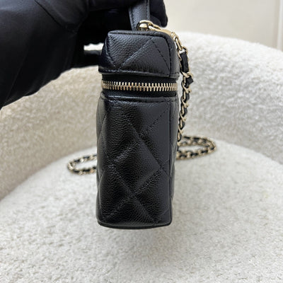 [Brand New - Sep 2025] Chanel 25B Vanity / Clutch with Chain (LP Style Bag) in Black Caviar and LGHW (Model: AP4385)