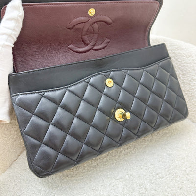 Chanel Medium Classic Flap CF in Black Lambskin and GHW