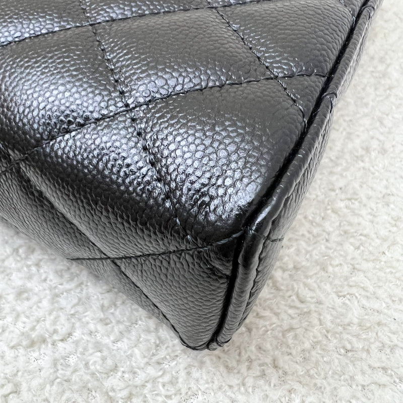 [Brand New - Sep 2025] Chanel 25B Vanity / Clutch with Chain (LP Style Bag) in Black Caviar and LGHW (Model: AP4385)