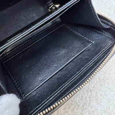 Chanel 22A Afternoon Tea Vanity / Clutch with Chain in Black Lambskin and AGHW
