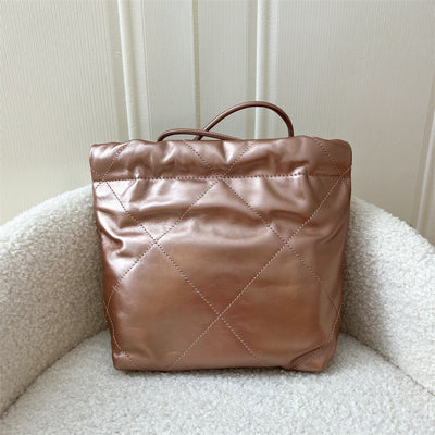 Chanel Mini 22 Hobo in 23S Rose Gold Calfskin and RGHW