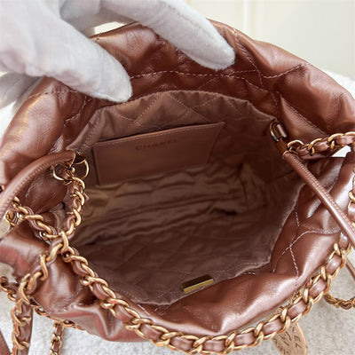 Chanel Mini 22 Hobo in 23S Rose Gold Calfskin and RGHW