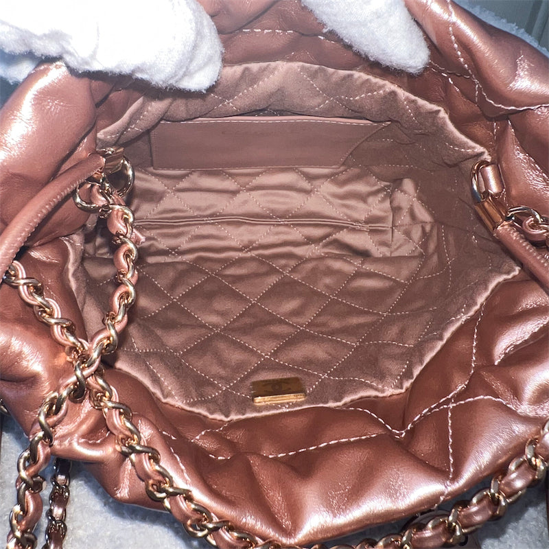 Chanel Mini 22 Hobo in 23S Rose Gold Calfskin and RGHW